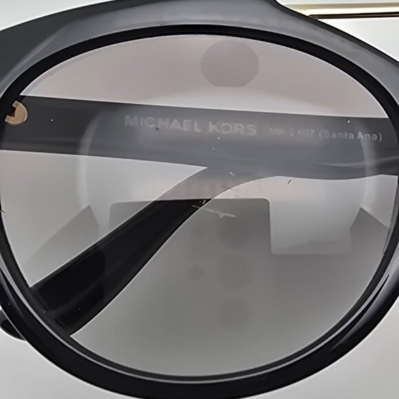 *SOLD* Michael Kors MK2107 Santa Ana Black Gold Frame Grey Lens Aviator Sunglass - Picture 16 of 16
